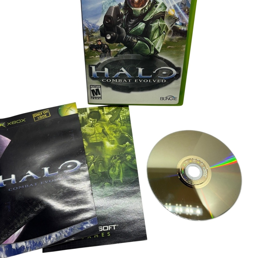 Halo Combat Evolved 1st Edition Video Game Xbox Case Manual Microsoft Bungie